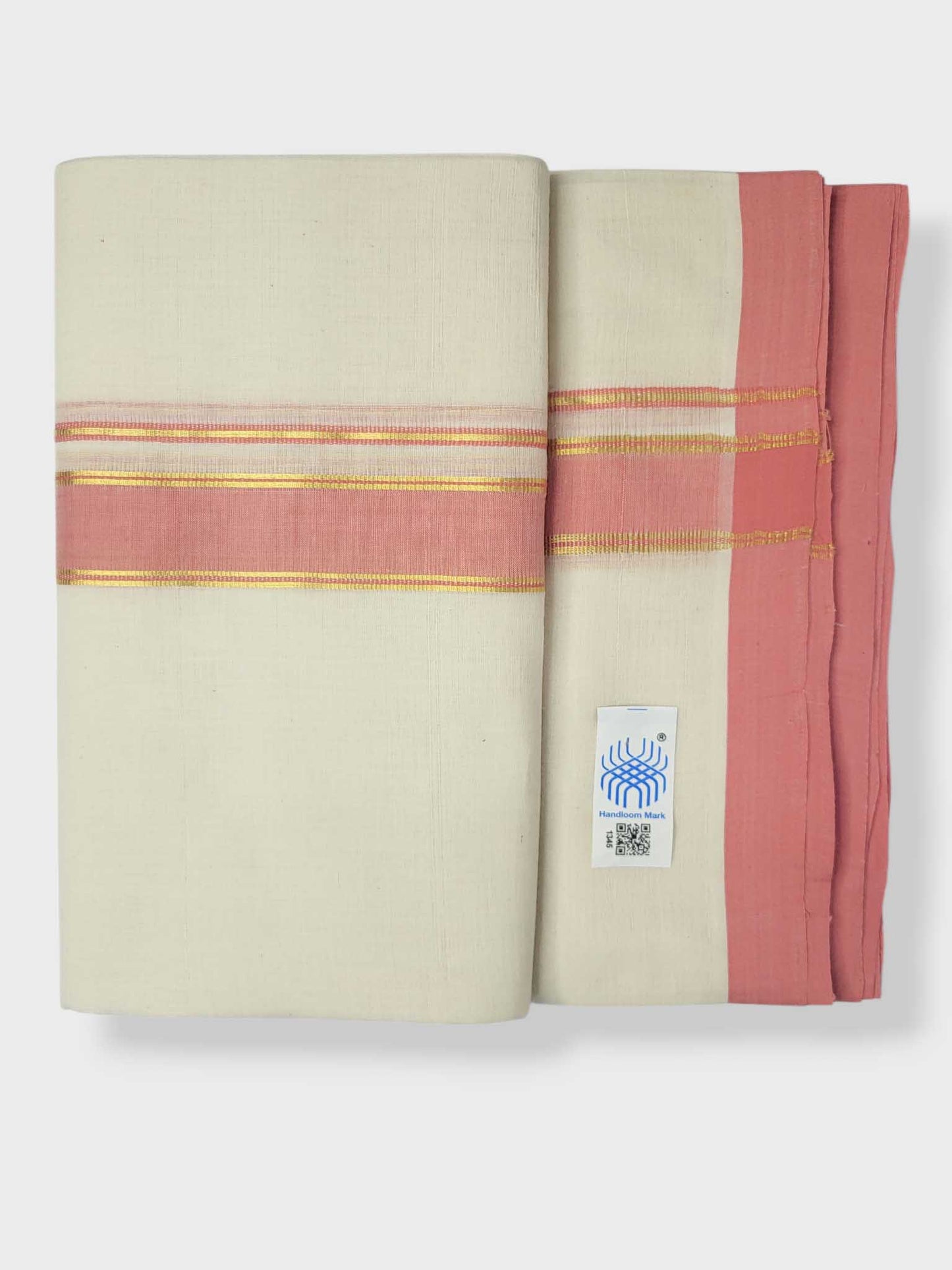 Kerala Balaramapuram Pure Cotton Handloom Mundu/Dhoti