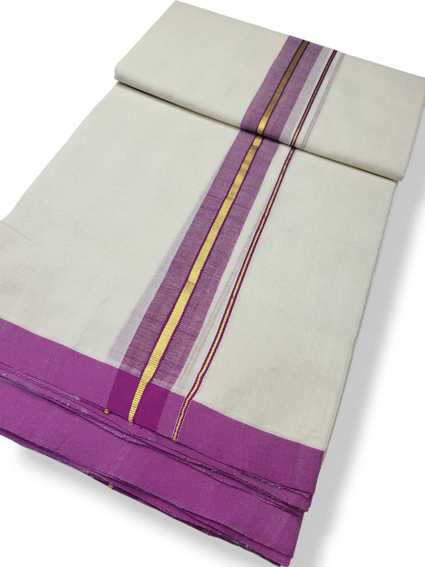 Kerala Balaramapuram Pure Cotton Handloom Mundu/Dhoti