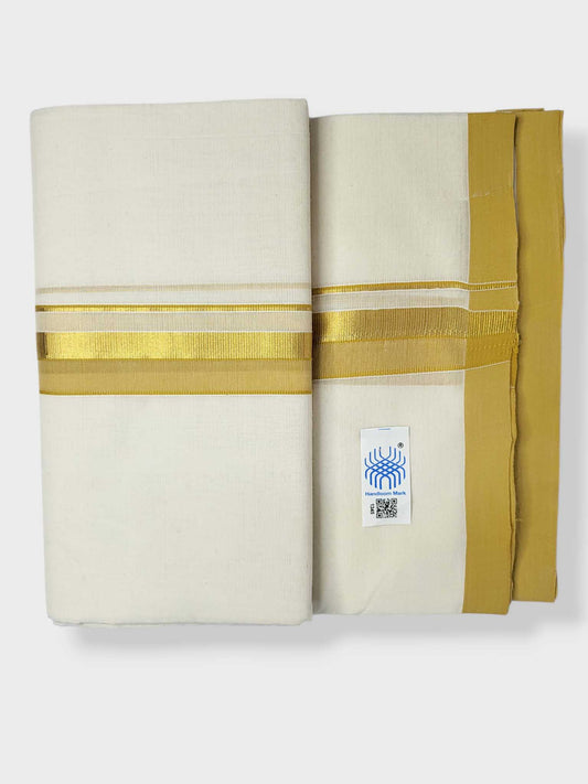Kerala Balaramapuram Pure Cotton Handloom Mundu/Dhoti