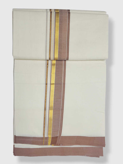 Kerala Balaramapuram Pure Cotton Handloom Mundu/Dhoti