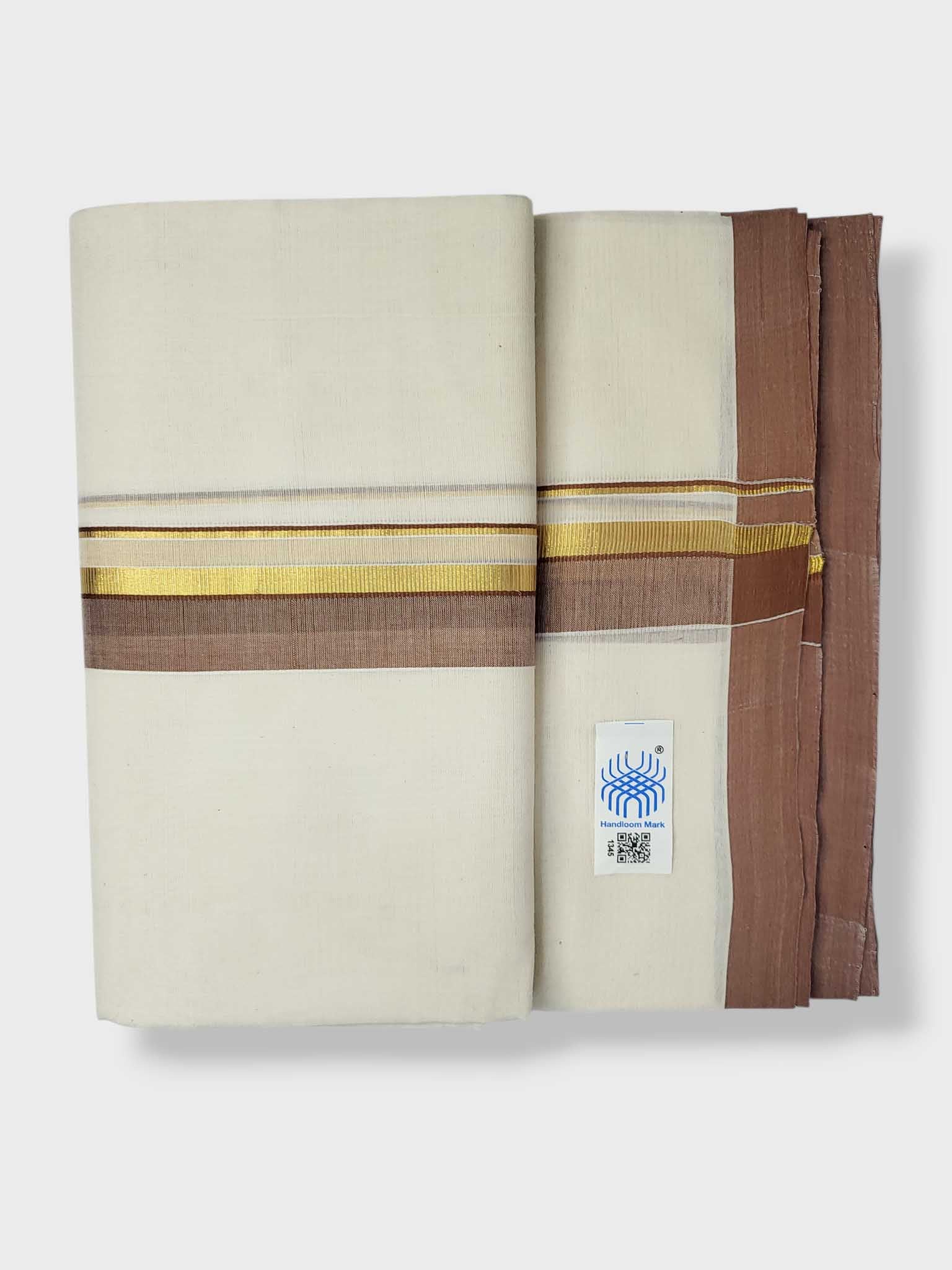 Kerala Balaramapuram Pure Cotton Handloom Mundu/Dhoti