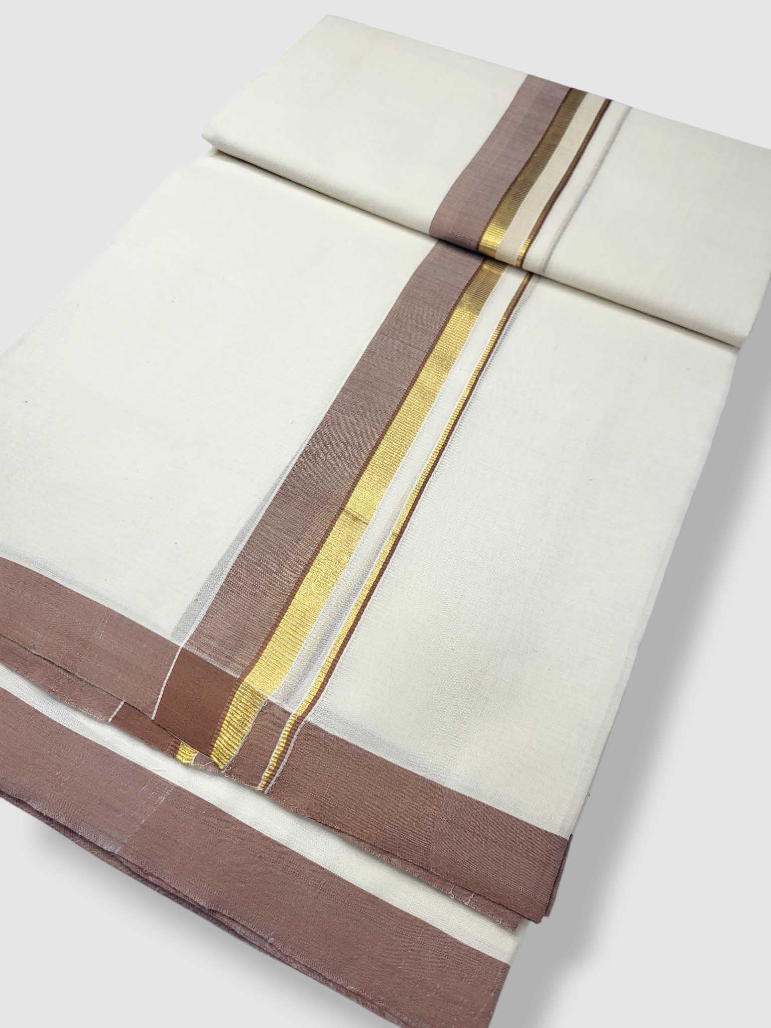 Kerala Balaramapuram Pure Cotton Handloom Mundu/Dhoti