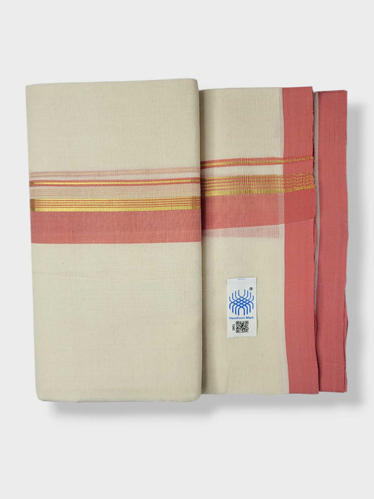 Kerala Balaramapuram Pure Cotton Handloom Mundu/Dhoti