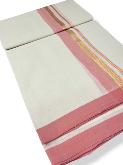 Kerala Balaramapuram Pure Cotton Handloom Mundu/Dhoti