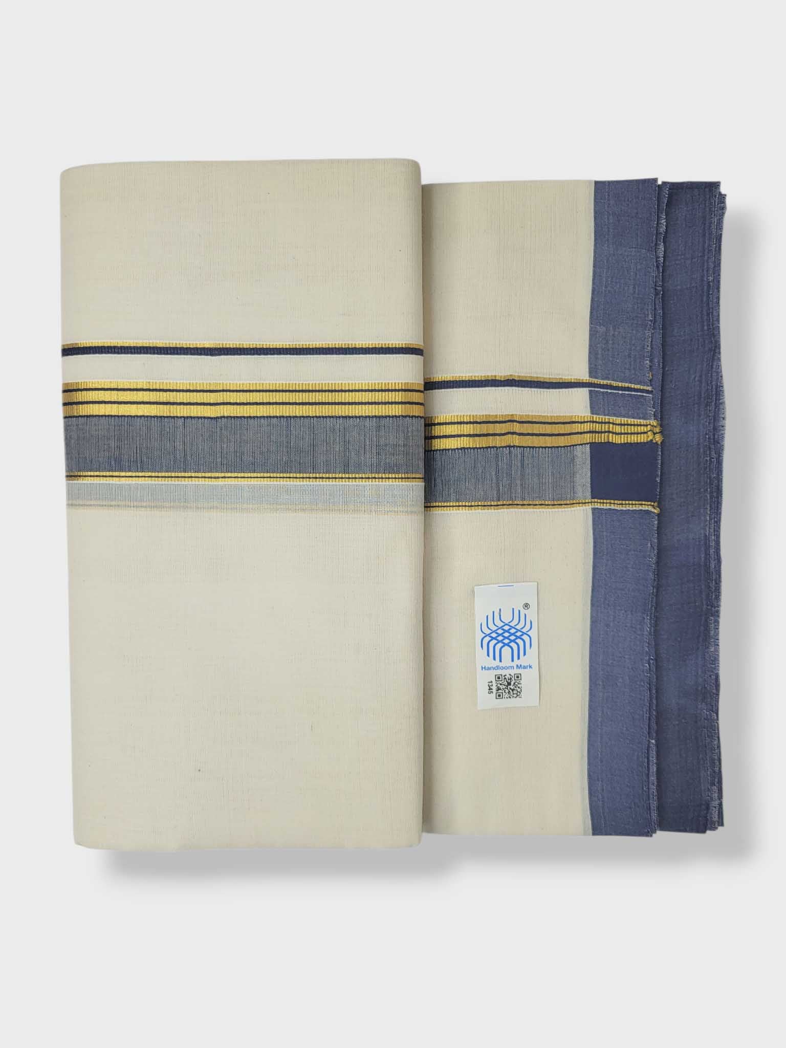 Kerala Balaramapuram Pure Cotton Handloom Mundu/Dhoti
