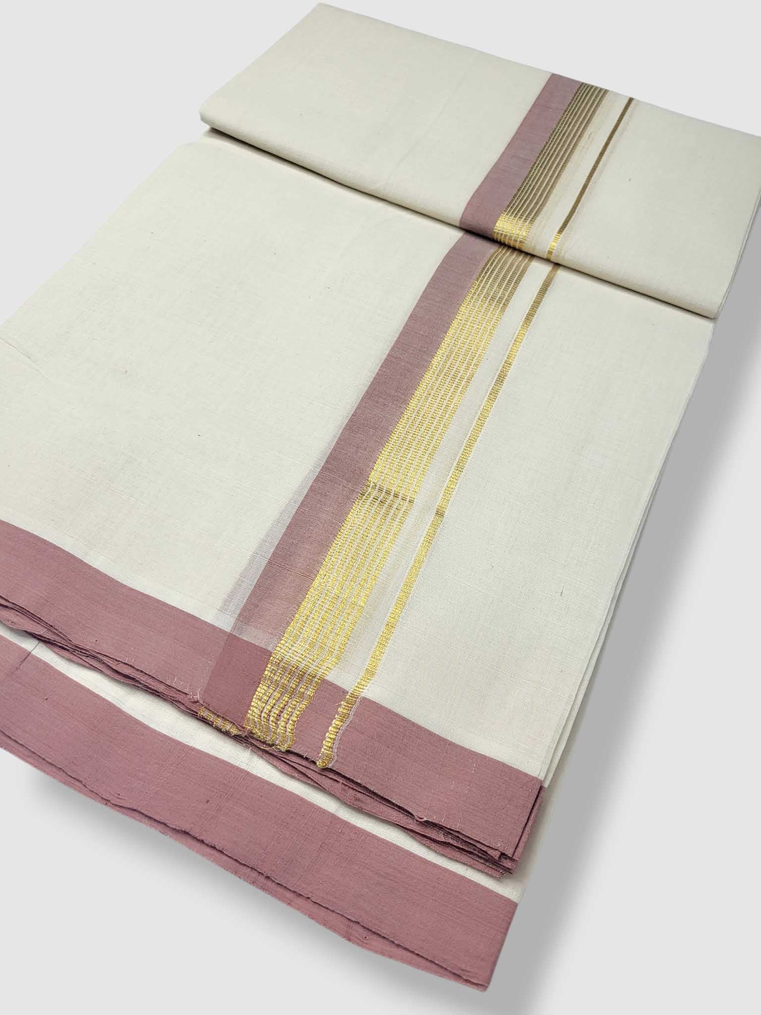 Kerala Balaramapuram Pure Cotton Handloom Mundu/Dhoti