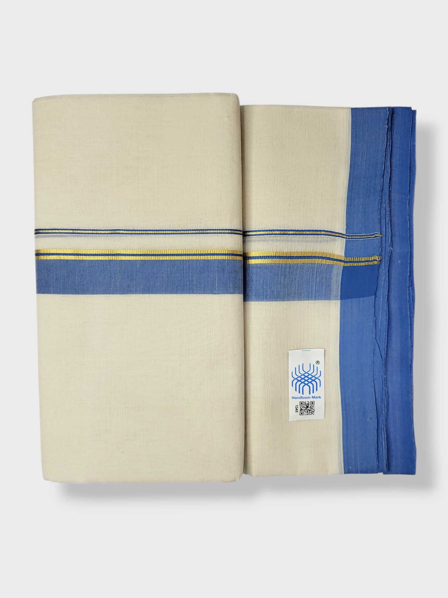 Kerala Balaramapuram Pure Cotton Handloom Mundu/Dhoti