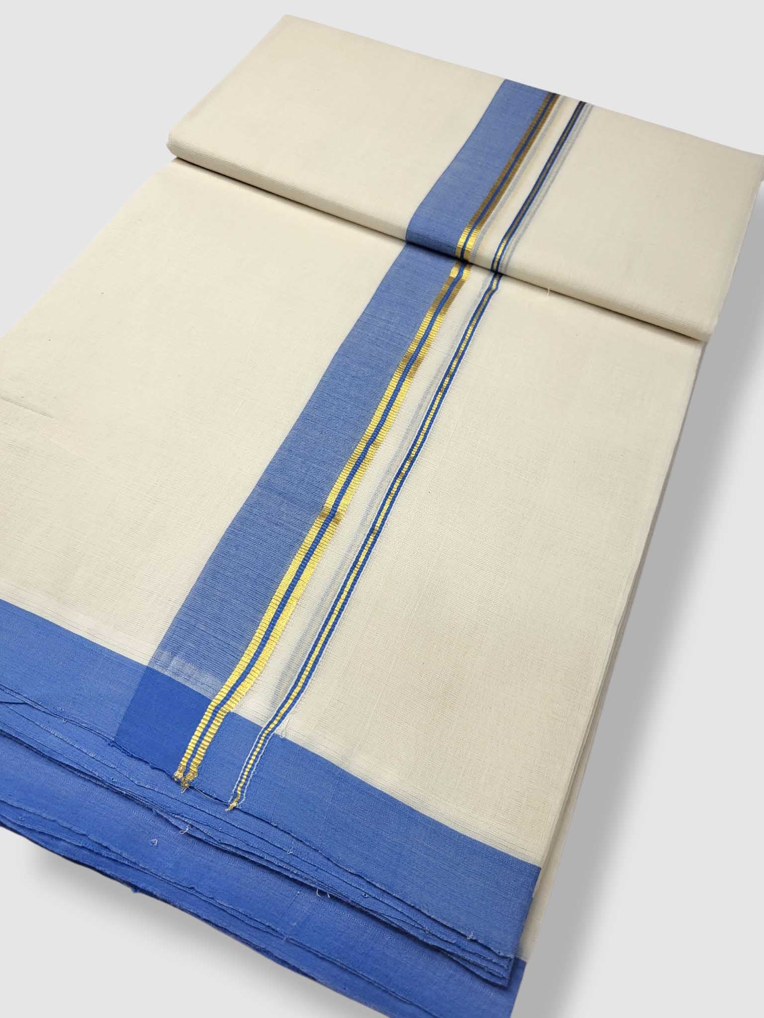 Kerala Balaramapuram Pure Cotton Handloom Mundu/Dhoti