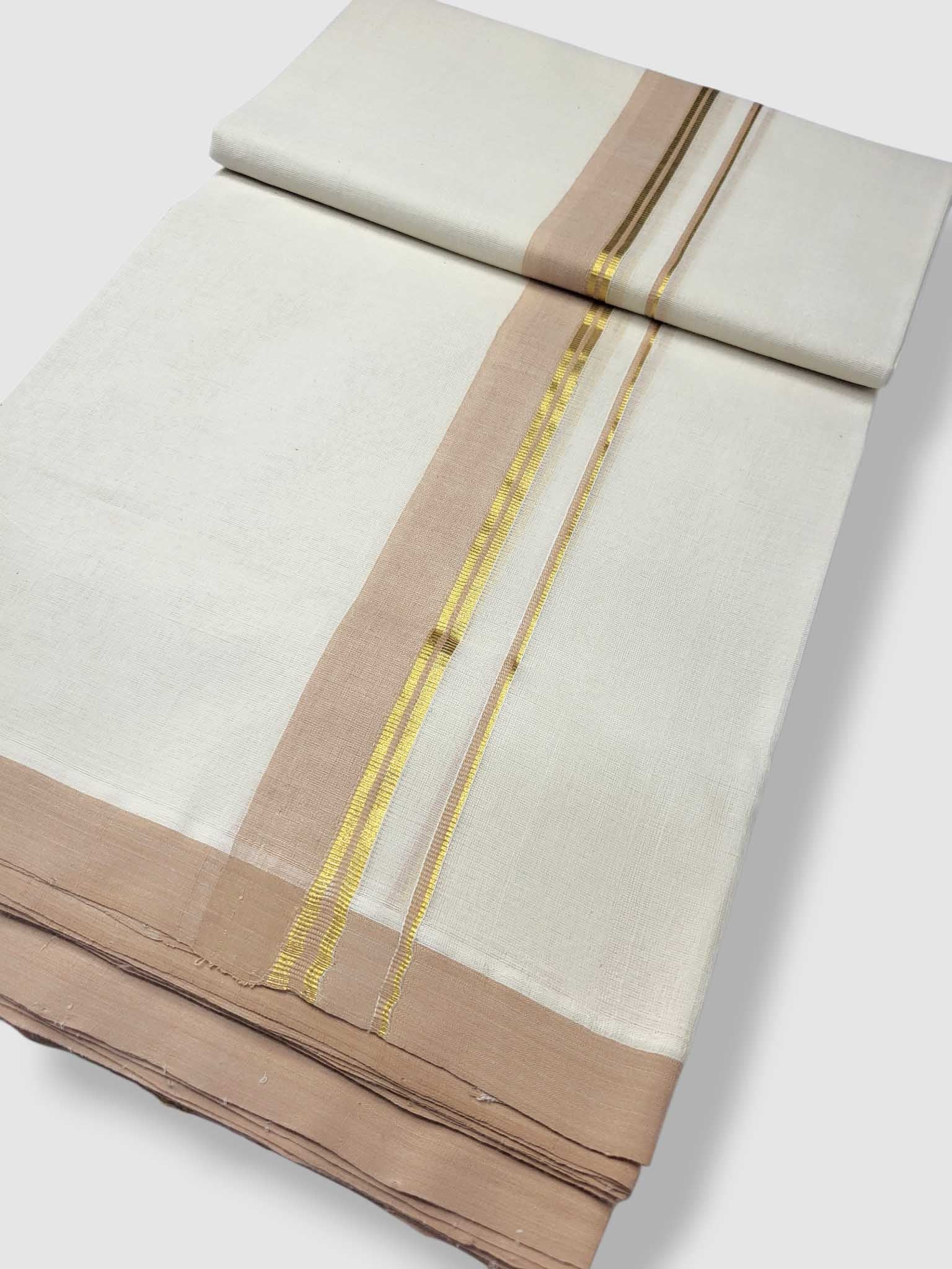 Kerala Balaramapuram Pure Cotton Handloom Mundu/Dhoti