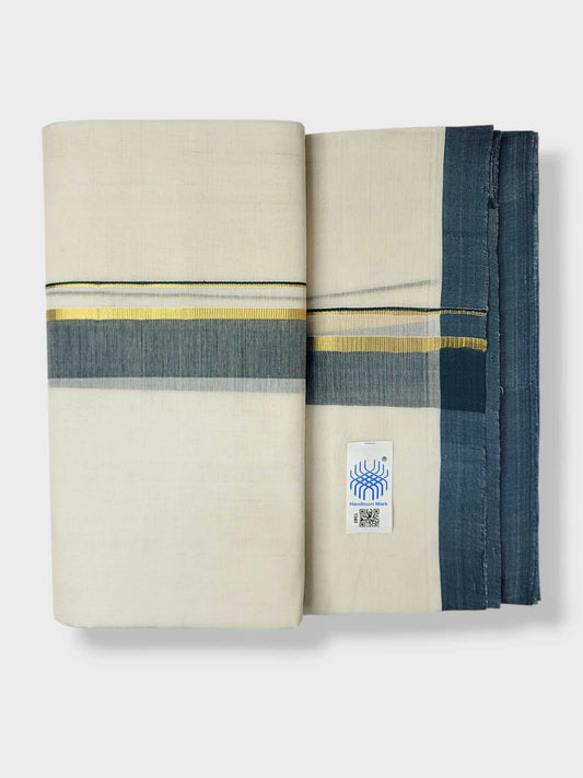 Kerala Balaramapuram Pure Cotton Handloom Mundu/Dhoti