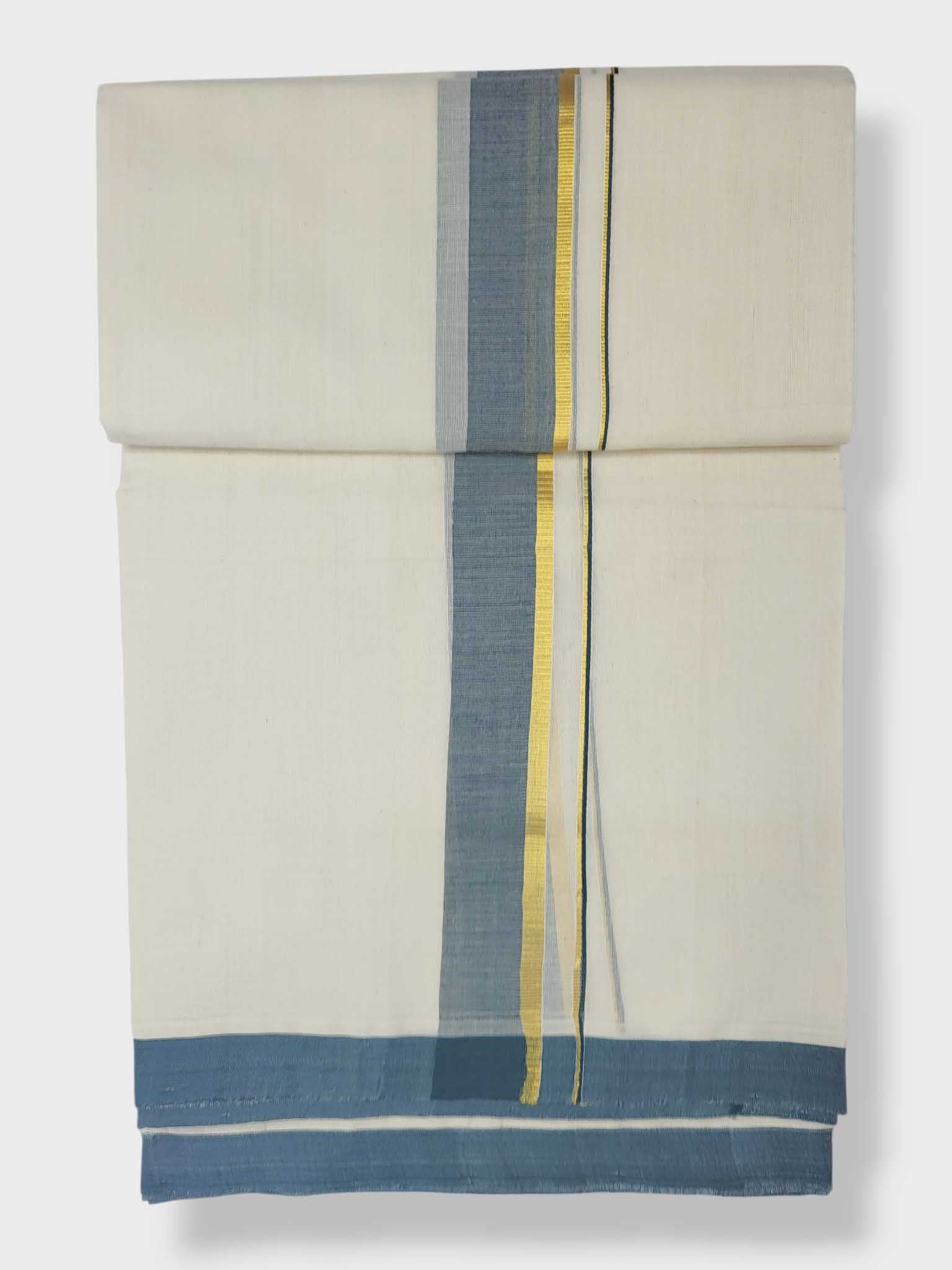Kerala Balaramapuram Pure Cotton Handloom Mundu/Dhoti