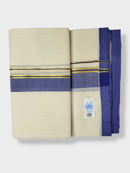 Kerala Balaramapuram Pure Cotton Handloom Mundu/Dhoti