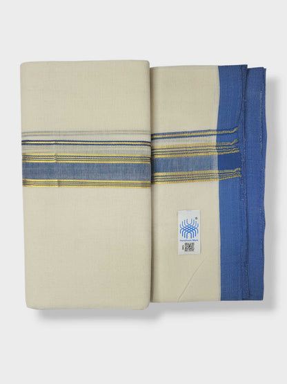 Kerala Balaramapuram Pure Cotton Handloom Mundu/Dhoti