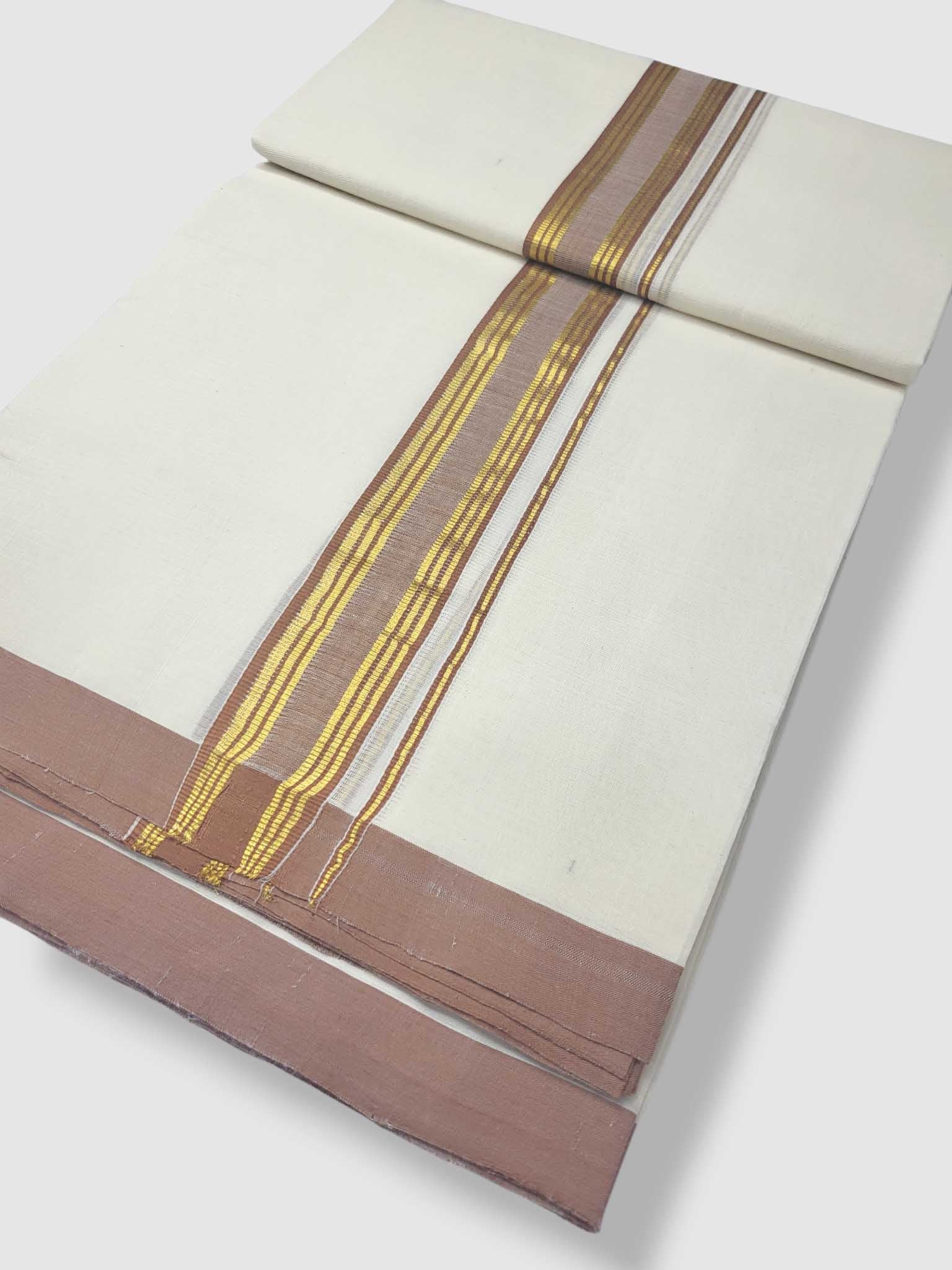 Kerala Balaramapuram Pure Cotton Handloom Mundu/Dhoti