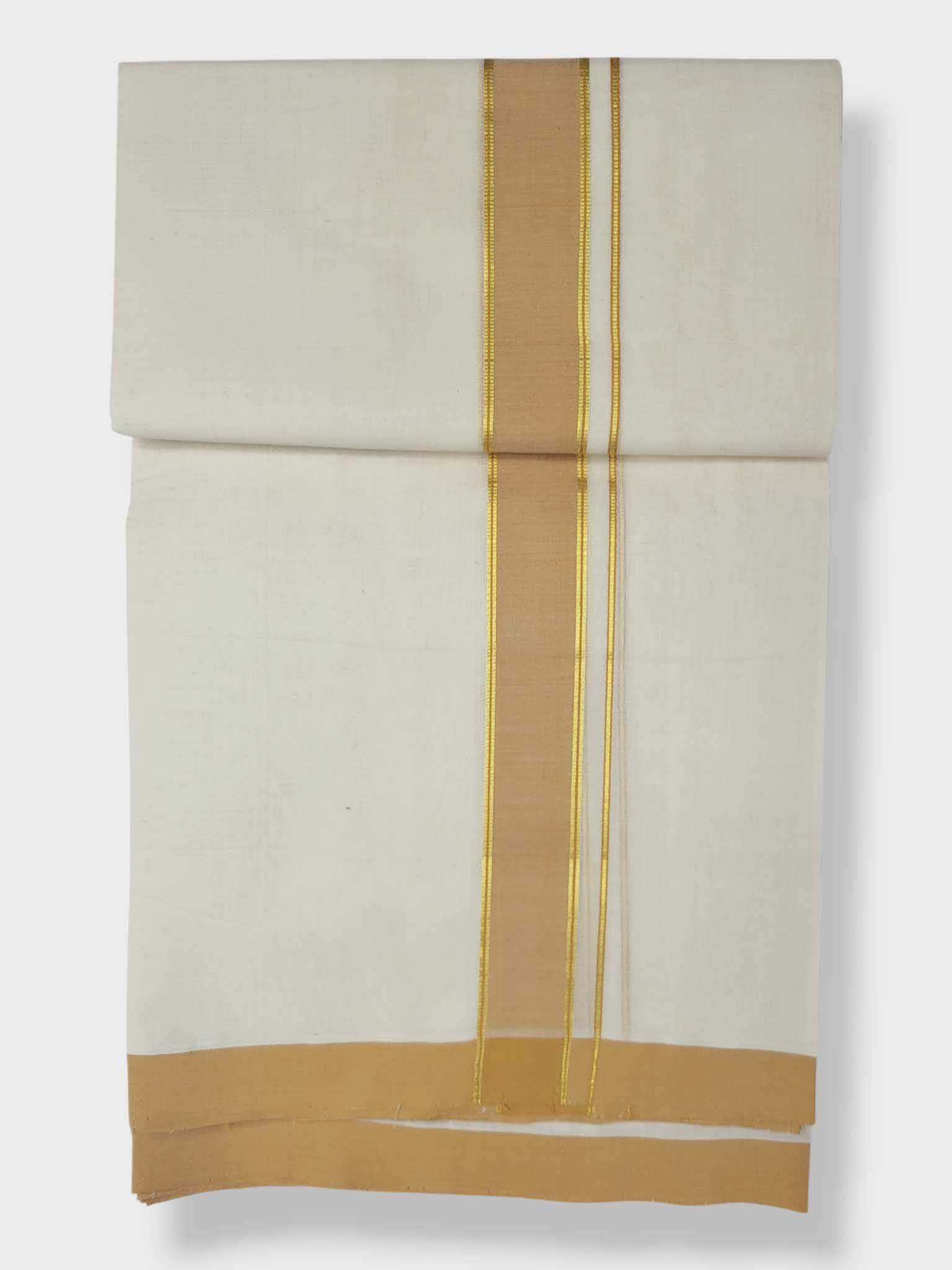 Kerala Balaramapuram Pure Cotton Handloom Mundu/Dhoti