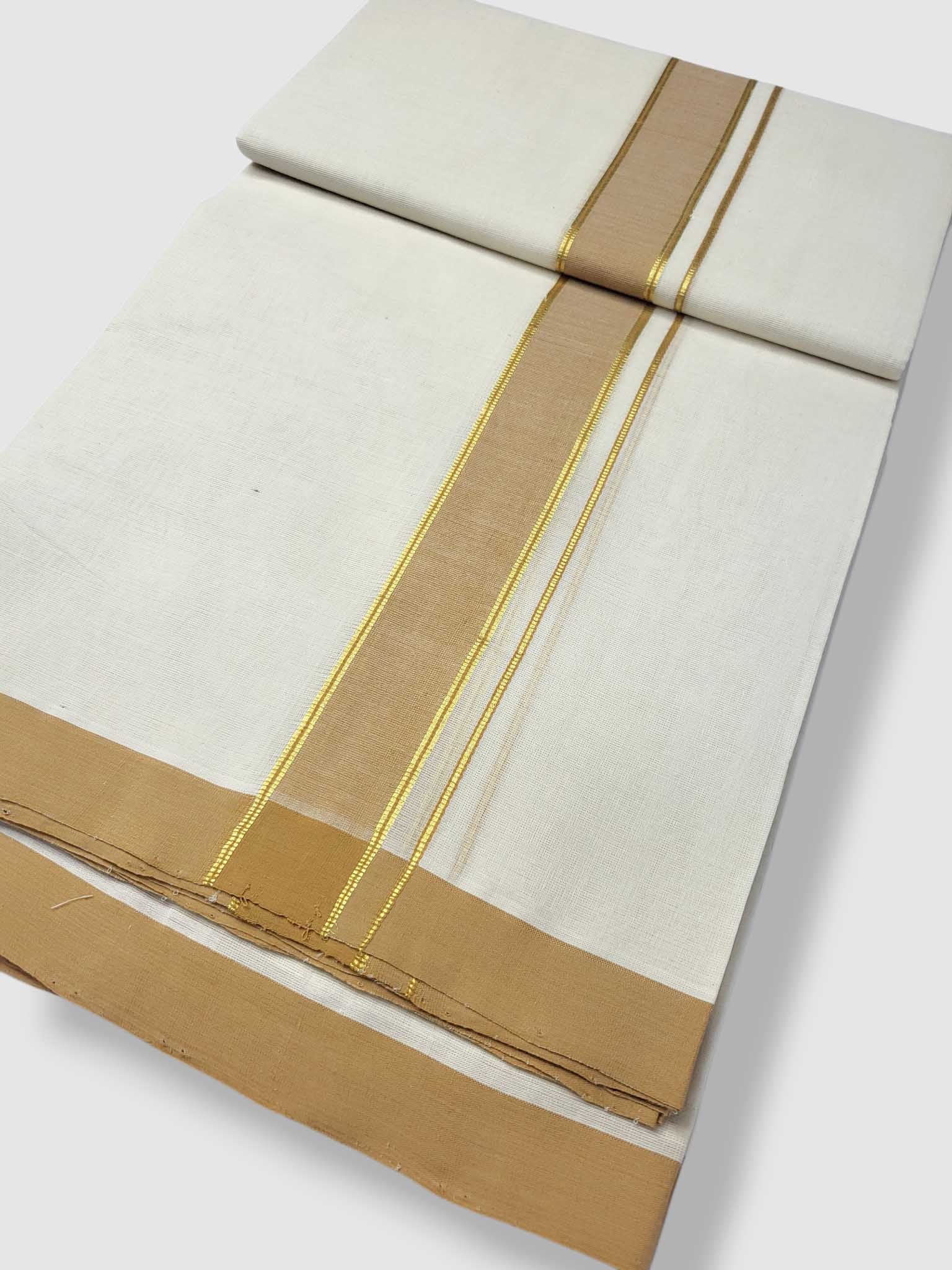 Kerala Balaramapuram Pure Cotton Handloom Mundu/Dhoti