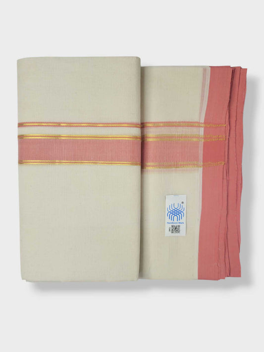 Kerala Balaramapuram Pure Cotton Handloom Mundu/Dhoti