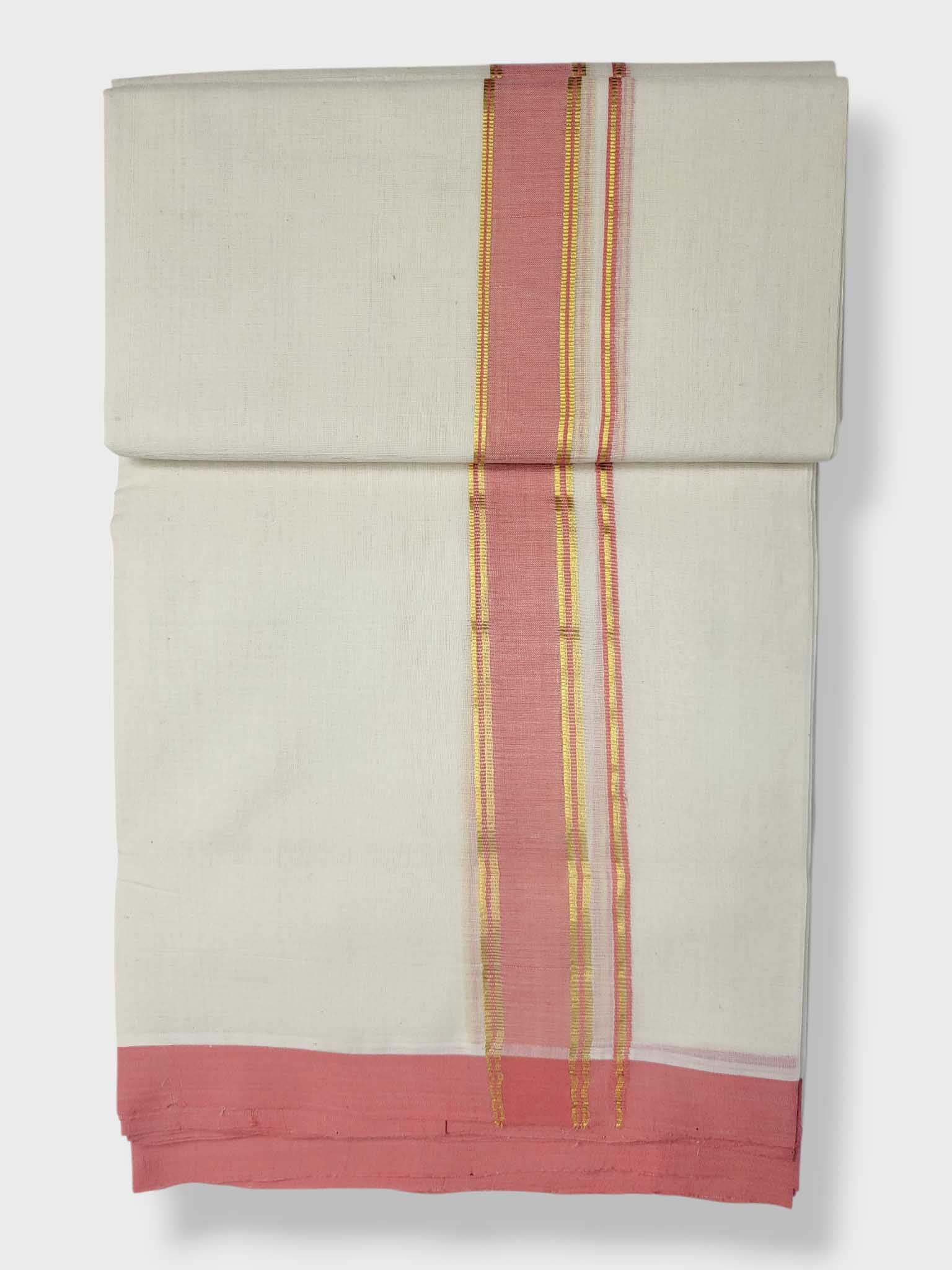 Kerala Balaramapuram Pure Cotton Handloom Mundu/Dhoti
