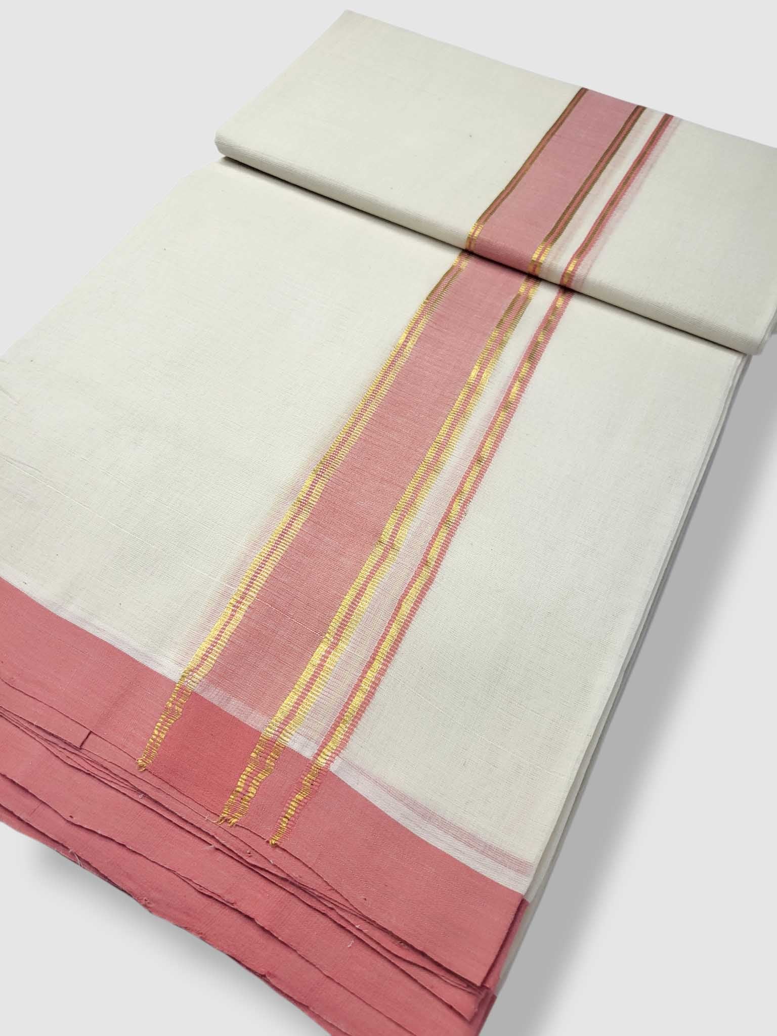 Kerala Balaramapuram Pure Cotton Handloom Mundu/Dhoti
