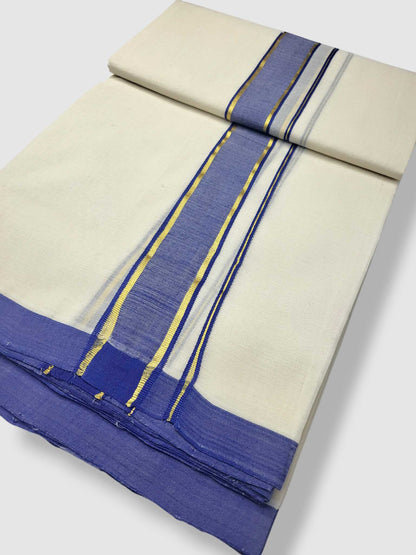 Kerala Balaramapuram Pure Cotton Handloom Mundu/Dhoti