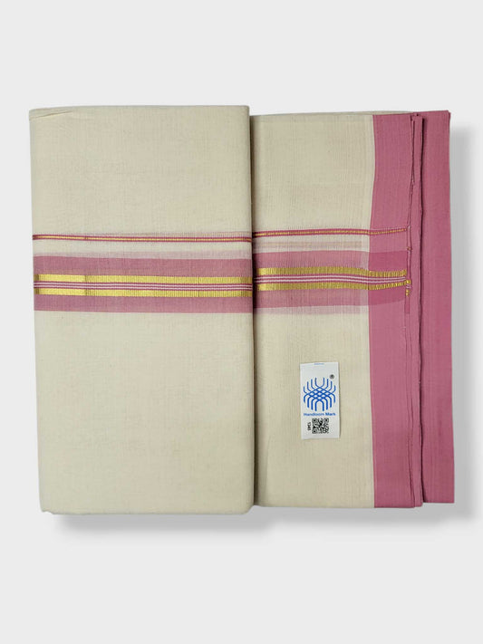 Kerala Balaramapuram Pure Cotton Handloom Mundu/Dhoti