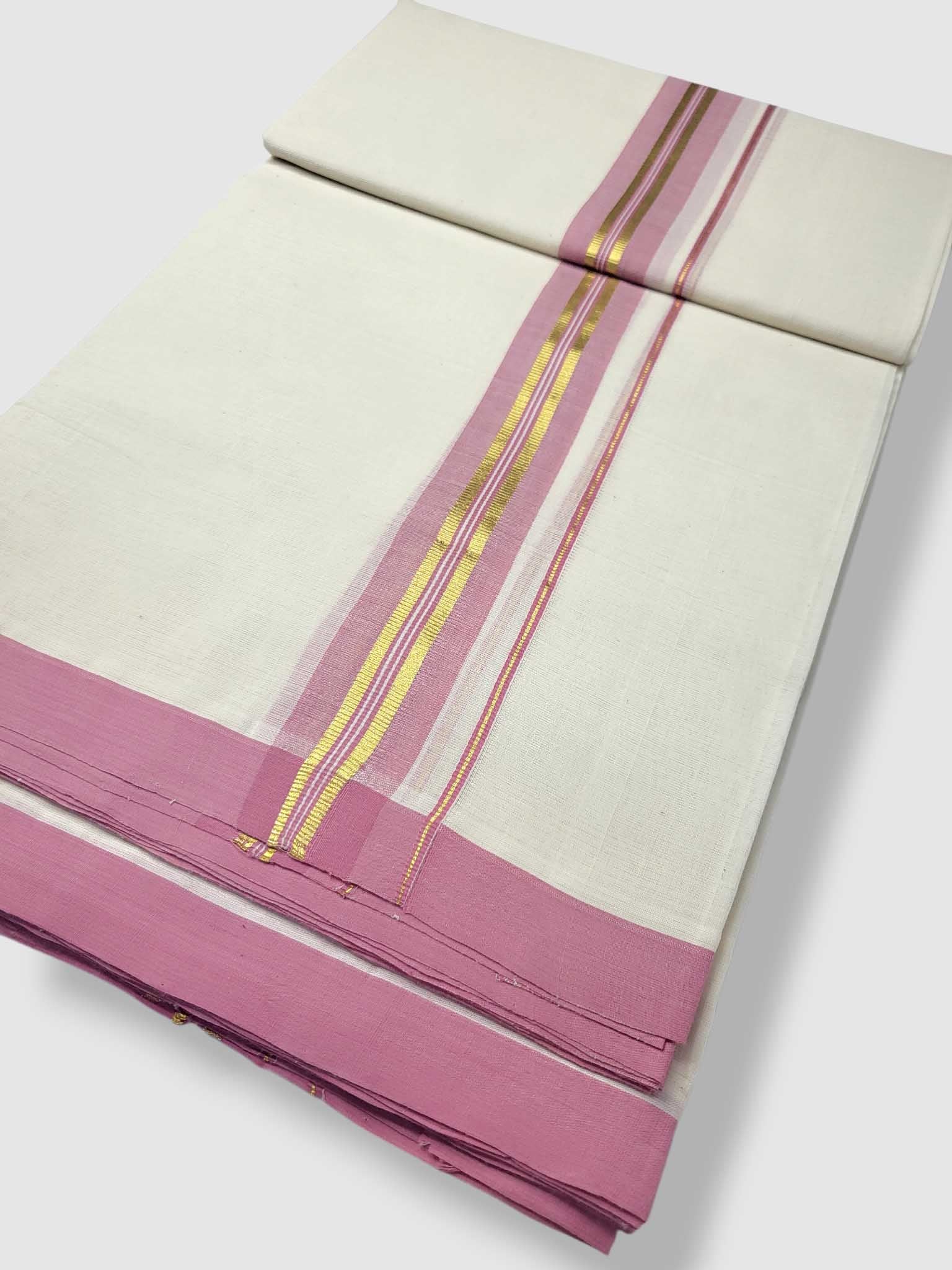 Kerala Balaramapuram Pure Cotton Handloom Mundu/Dhoti