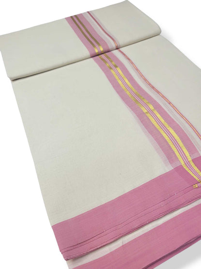 Kerala Balaramapuram Pure Cotton Handloom Mundu/Dhoti