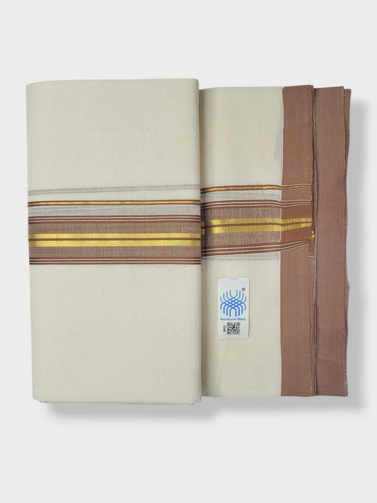 Kerala Balaramapuram Pure Cotton Handloom Mundu/Dhoti