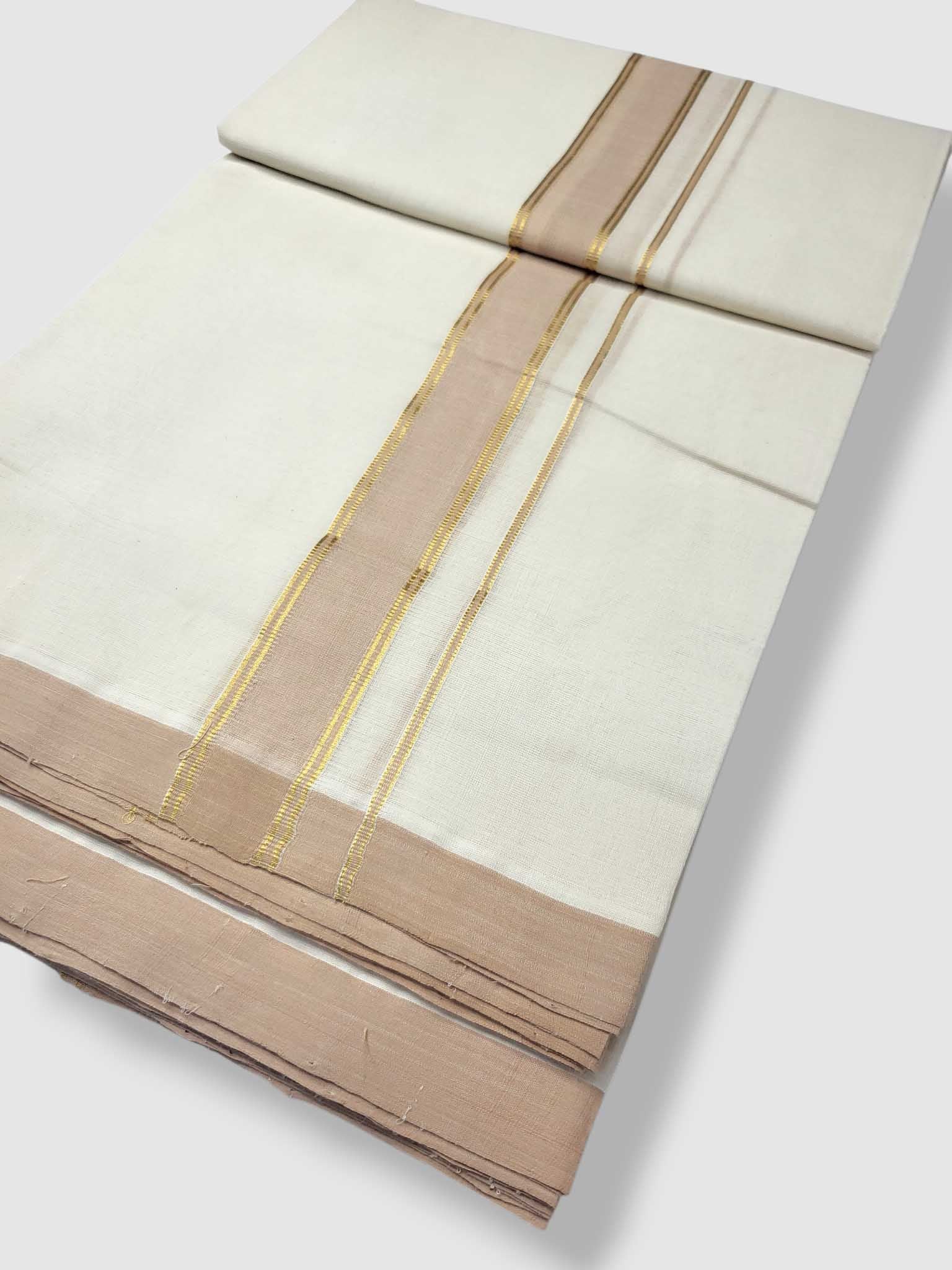 Kerala Balaramapuram Pure Cotton Handloom Mundu/Dhoti