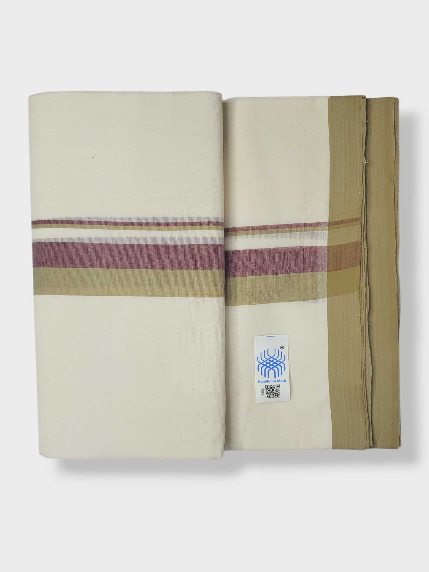 Kerala Balaramapuram Pure Cotton Handloom Mundu/Dhoti