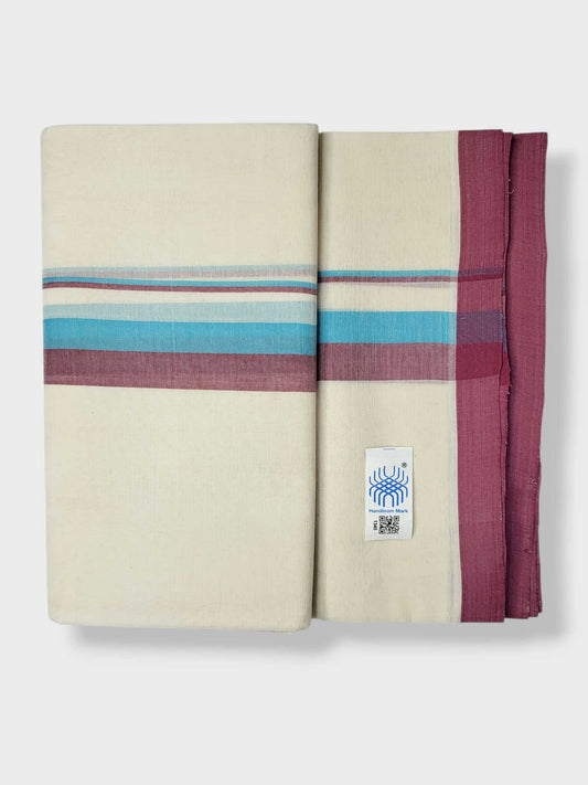 Kerala Balaramapuram Pure Cotton Handloom Mundu/Dhoti