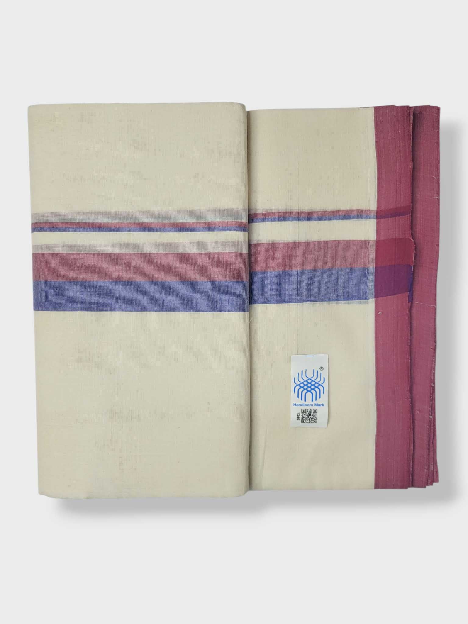 Kerala Balaramapuram Pure Cotton Handloom Mundu/Dhoti