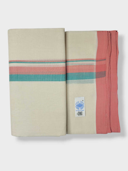 Kerala Balaramapuram Pure Cotton Handloom Mundu/Dhoti