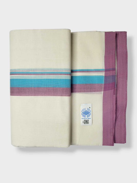 Kerala Balaramapuram Pure Cotton Handloom Mundu/Dhoti