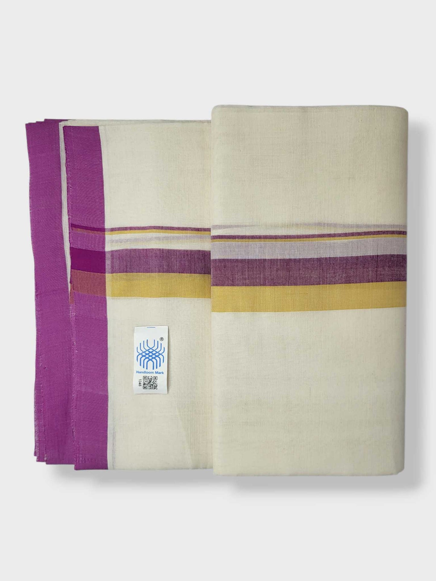 Kerala Balaramapuram Pure Cotton Handloom Mundu/Dhoti