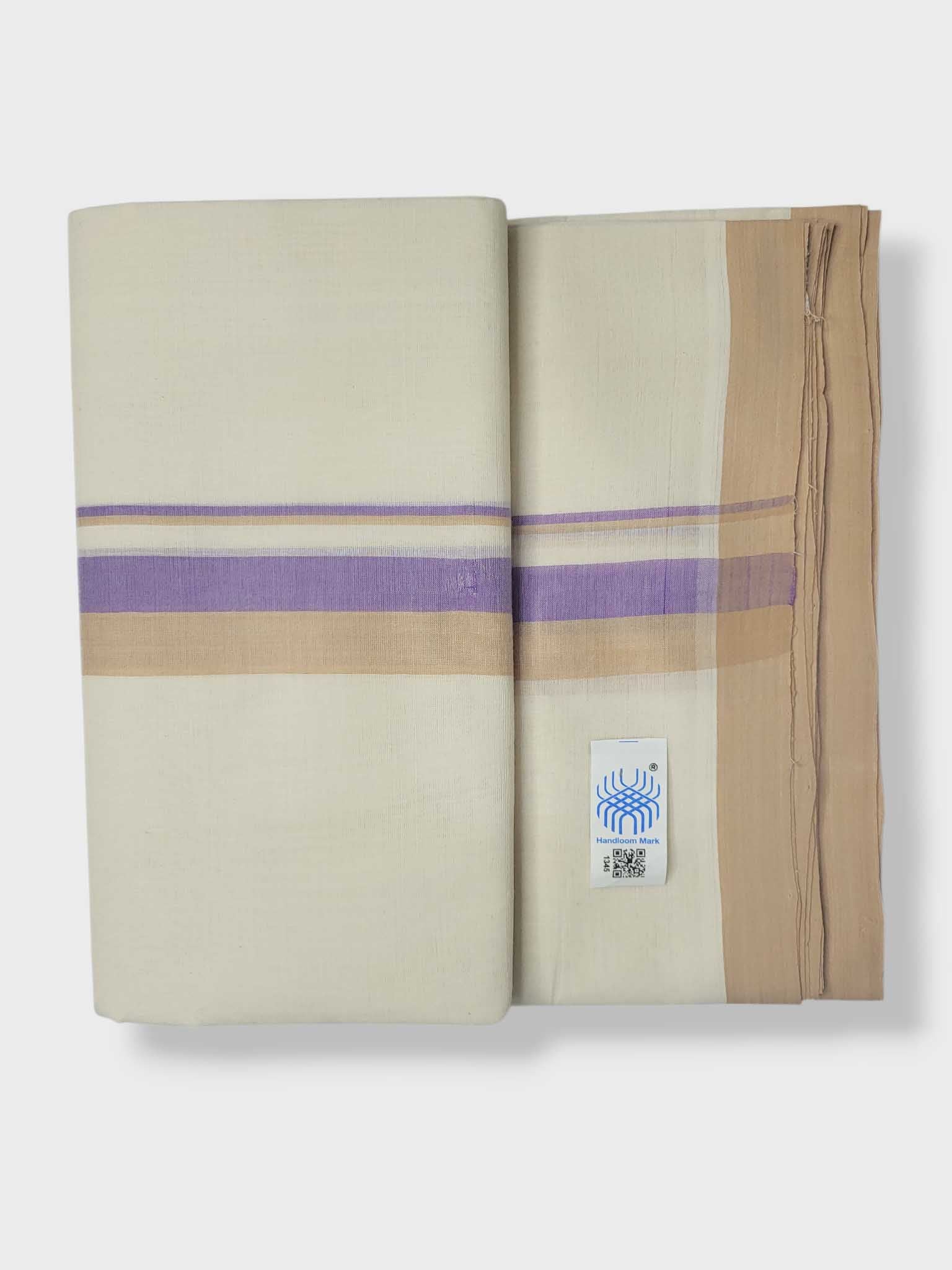 Kerala Balaramapuram Pure Cotton Handloom Mundu/Dhoti