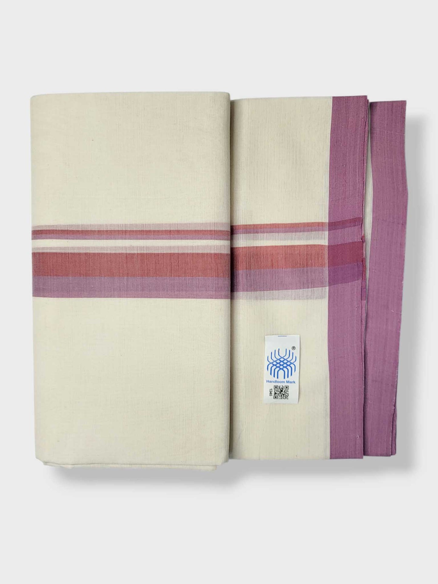 Kerala Balaramapuram Pure Cotton Handloom Mundu/Dhoti