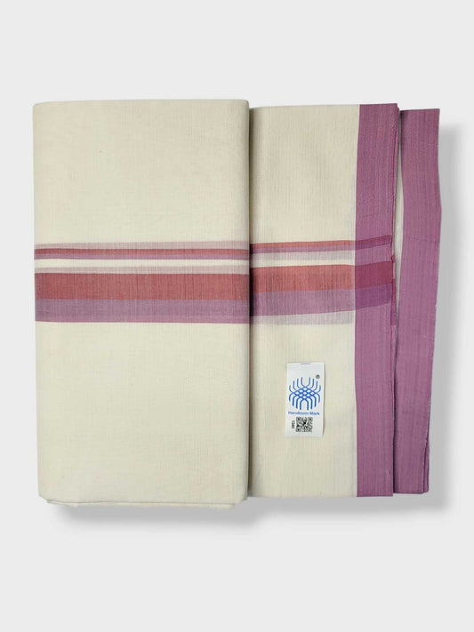 Kerala Balaramapuram Pure Cotton Handloom Mundu/Dhoti