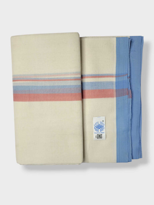 Kerala Balaramapuram Pure Cotton Handloom Mundu/Dhoti