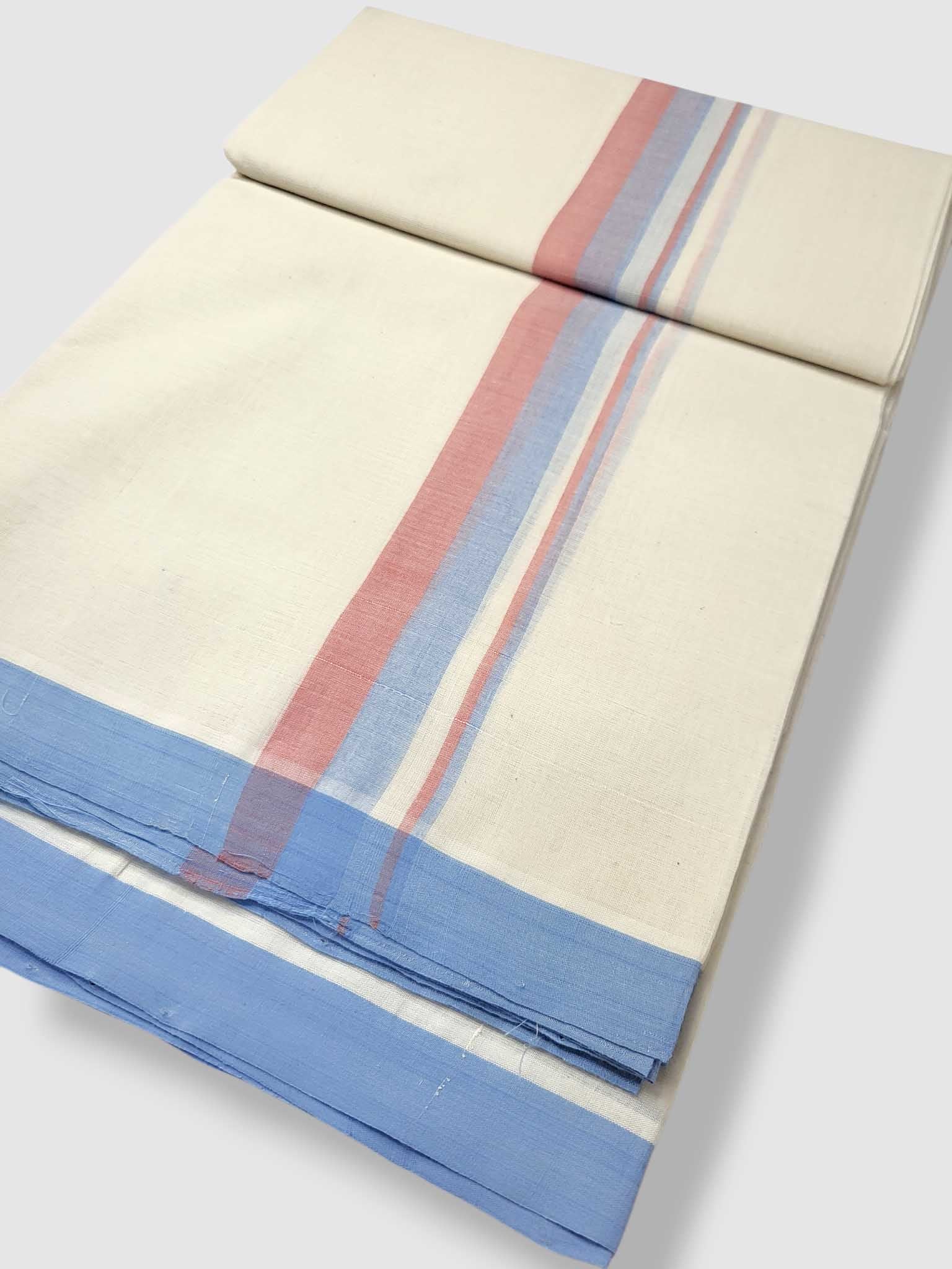 Kerala Balaramapuram Pure Cotton Handloom Mundu/Dhoti