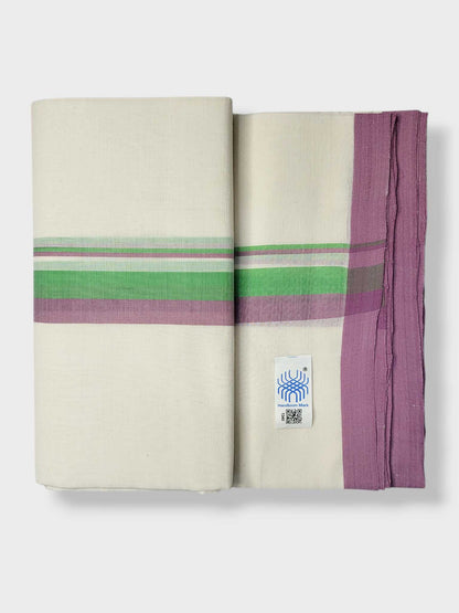 Kerala Balaramapuram Pure Cotton Handloom Mundu/Dhoti