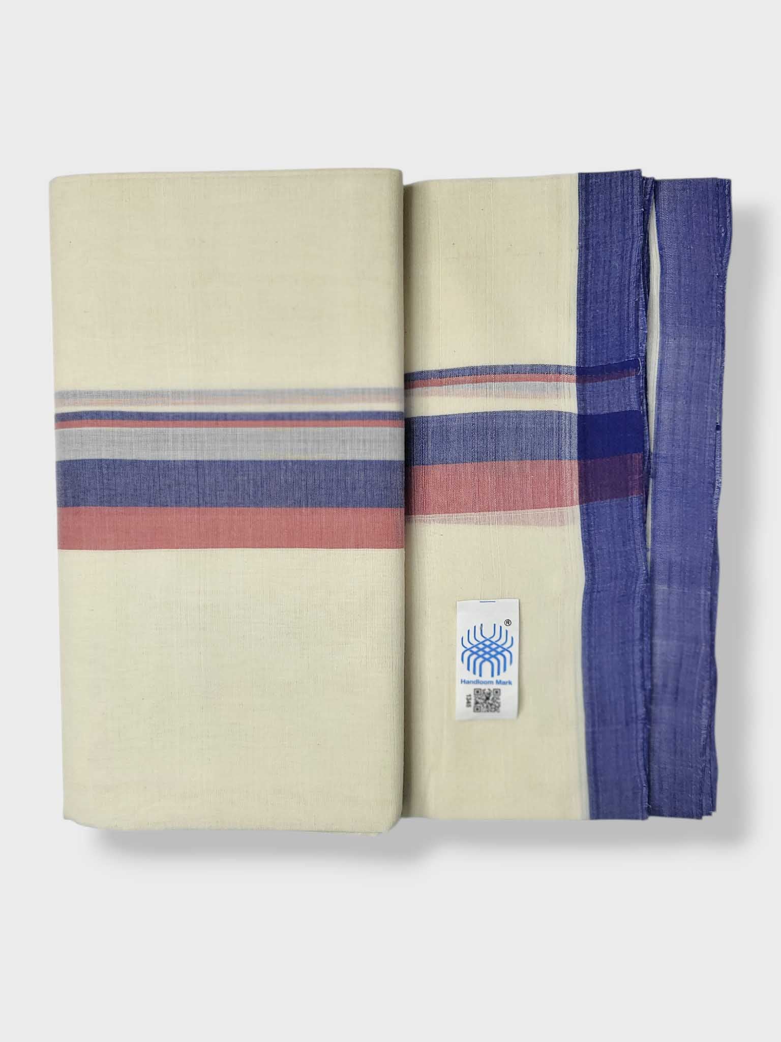 Kerala Balaramapuram Pure Cotton Handloom Mundu/Dhoti