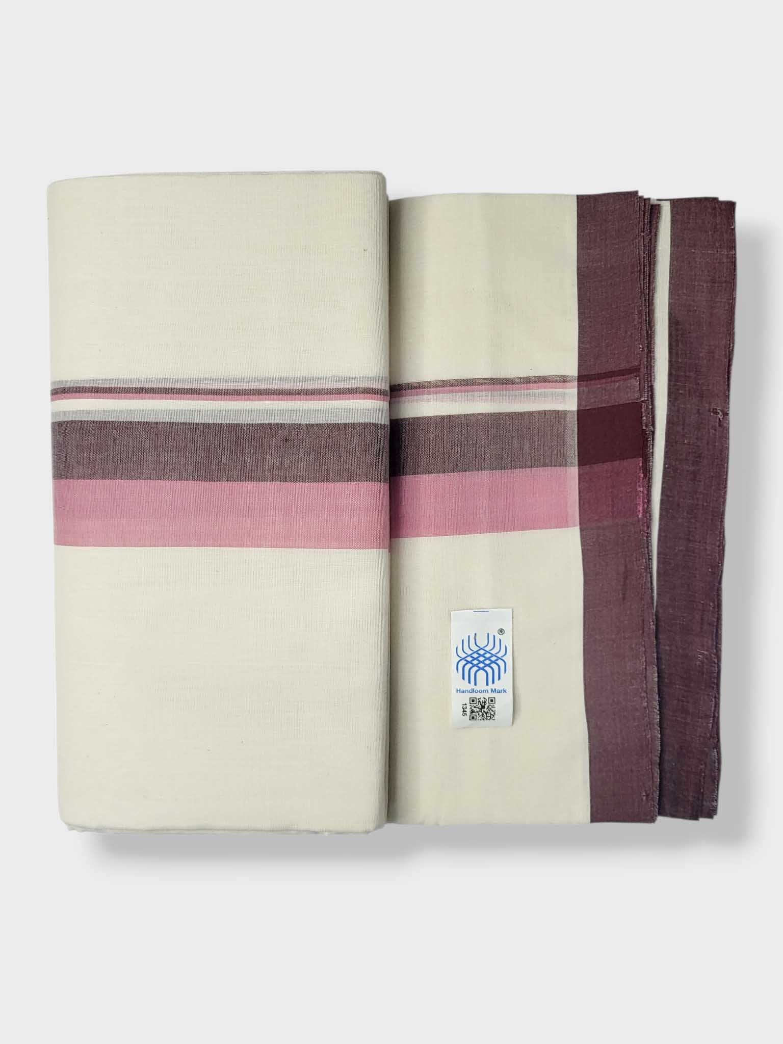 Kerala Balaramapuram Pure Cotton Handloom Mundu/Dhoti