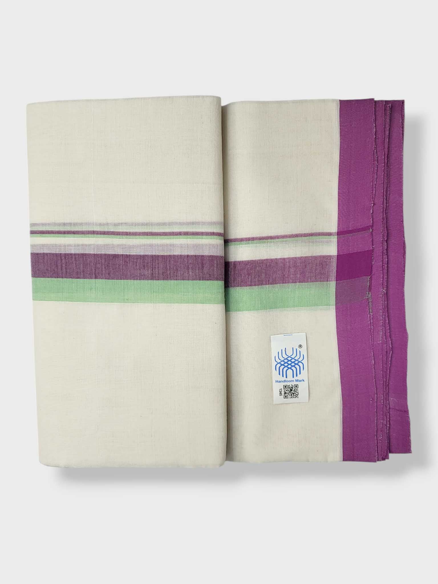 Kerala Balaramapuram Pure Cotton Handloom Mundu/Dhoti