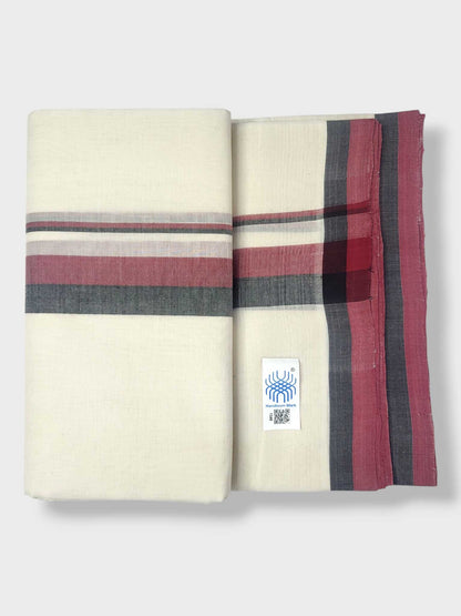Kerala Balaramapuram Pure Cotton Handloom Mundu/Dhoti