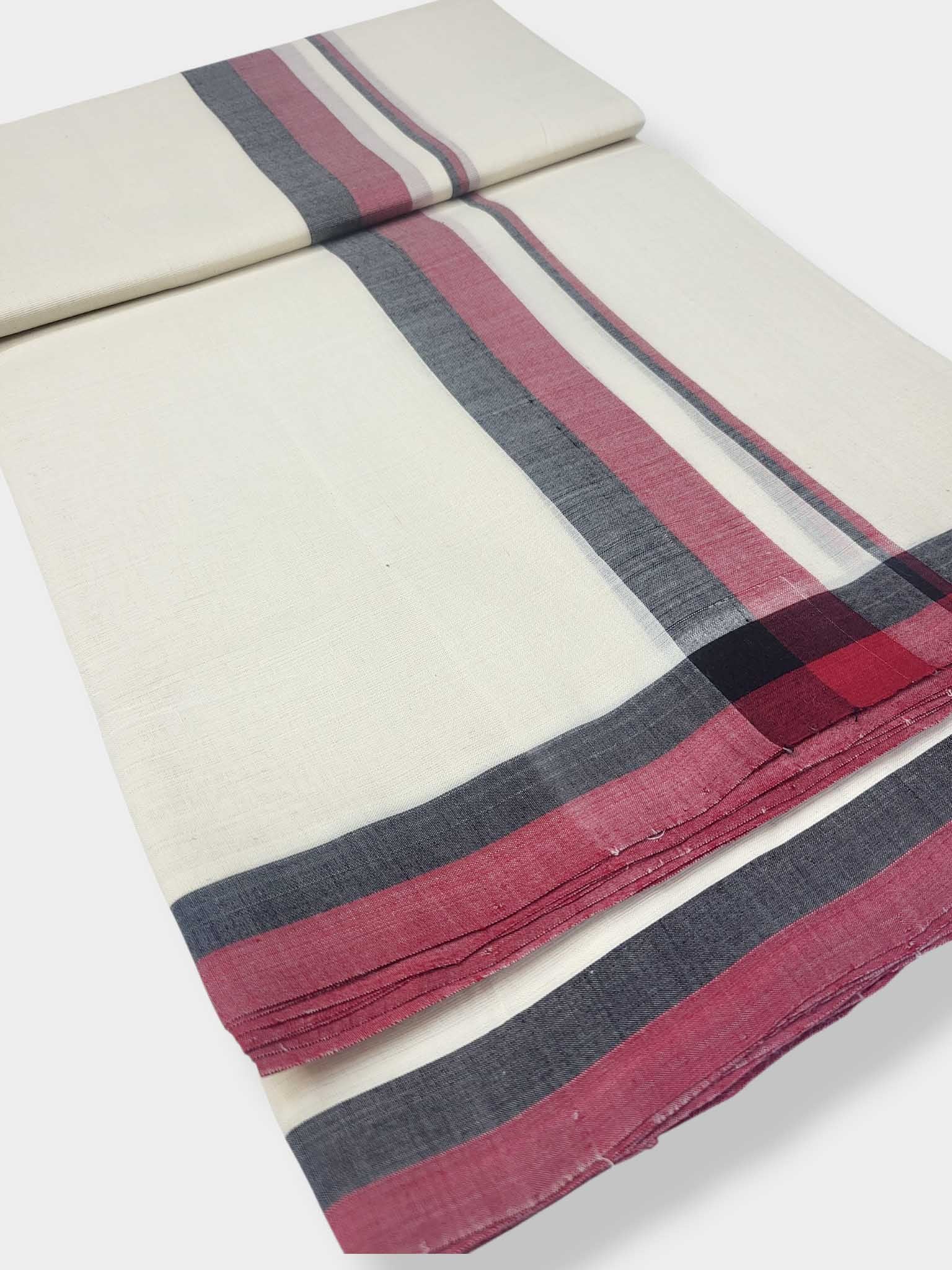 Kerala Balaramapuram Pure Cotton Handloom Mundu/Dhoti