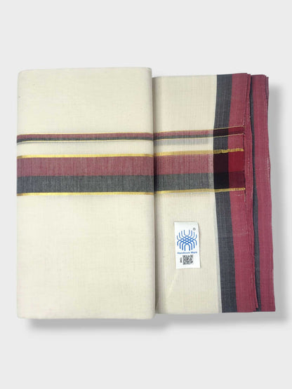 Kerala Balaramapuram Pure Cotton Handloom Mundu/Dhoti