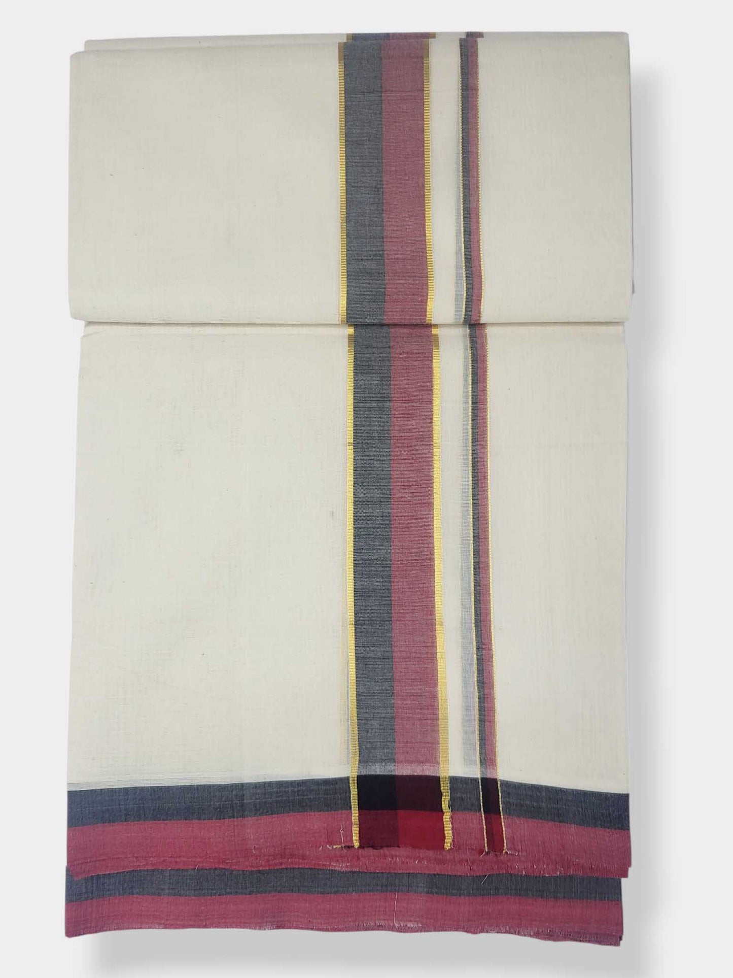 Kerala Balaramapuram Pure Cotton Handloom Mundu/Dhoti