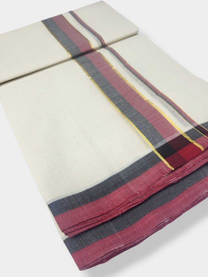 Kerala Balaramapuram Pure Cotton Handloom Mundu/Dhoti