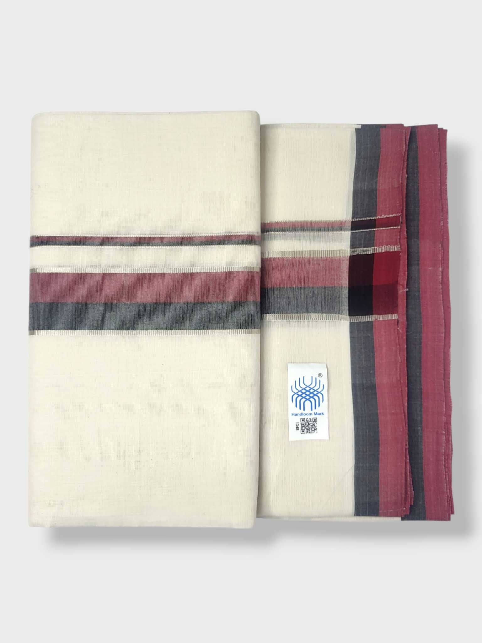 Kerala Balaramapuram Pure Cotton Handloom Mundu/Dhoti